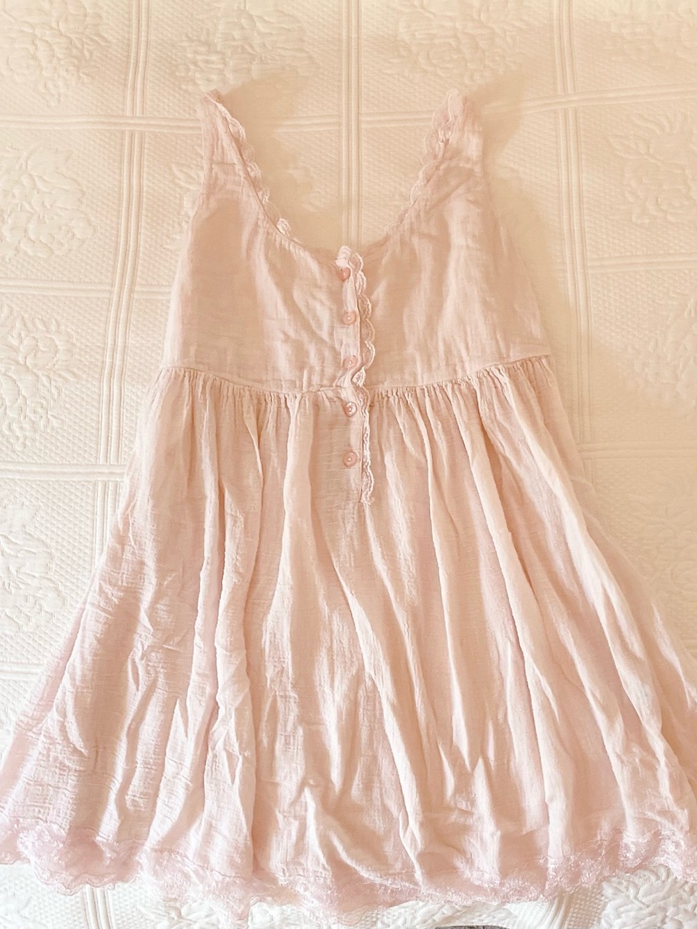 ྀིྀིྀིྀིྀི vintage victoria’s secret country cotton gauze mini dress lilac